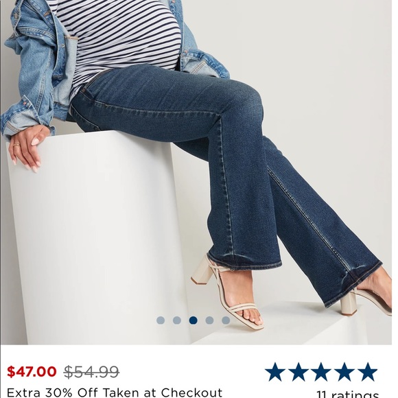 NWT Maternity Flare Jeans Sz 6 Old Navy - Picture 5 of 10
